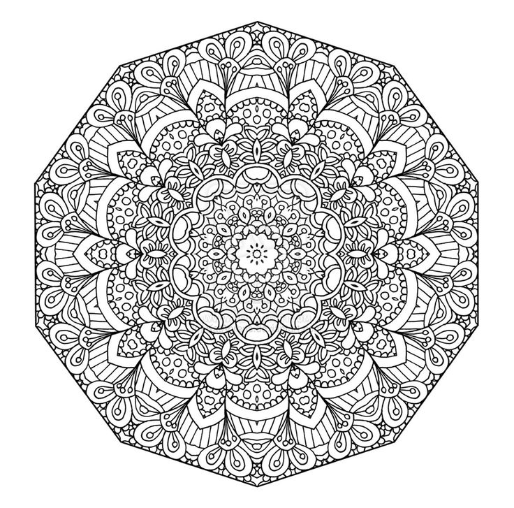 Coloriage antistress avec motifs floraux et géométriques harmonieux