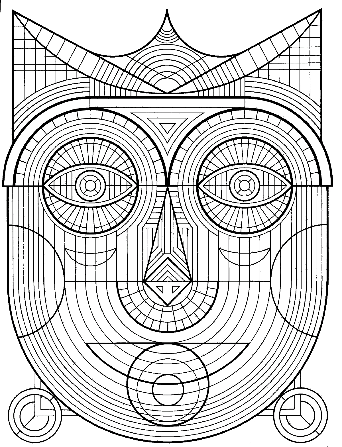 Coloriage antistress avec motifs géométriques et floraux