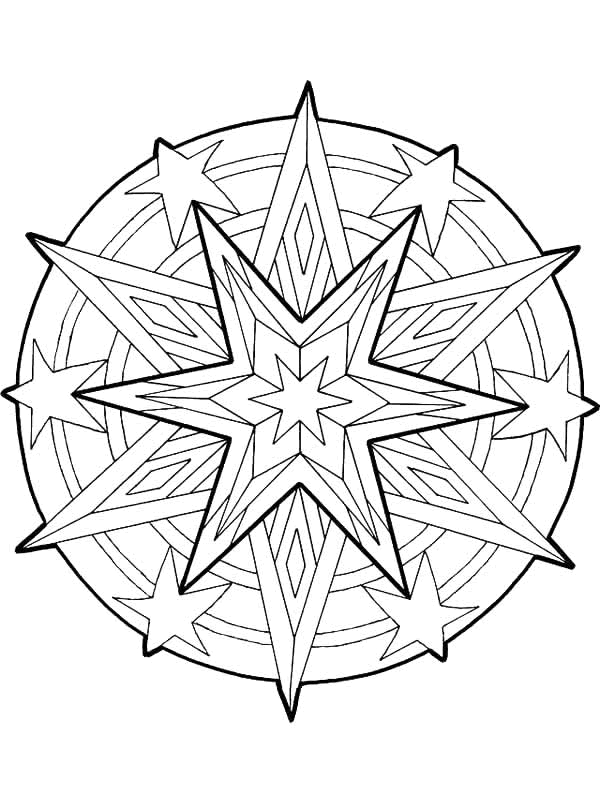 Coloriage antistress représentant un motif floral complexe