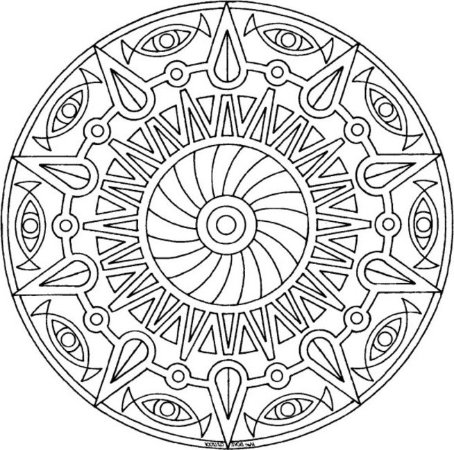 Coloriage antistress avec motifs floraux et géométriques