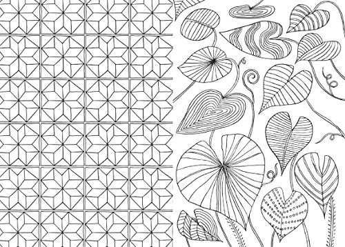 Coloriage antistress représentant un motif abstrait et géométrique