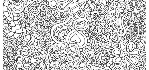 Coloriage antistress : motifs floraux entrelacés avec des formes abstraites