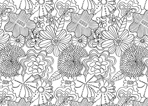 Coloriage antistress avec motifs géométriques et floraux variés
