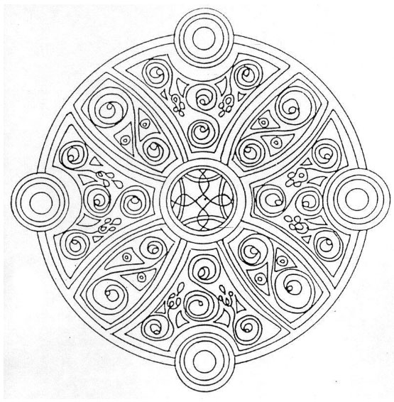Coloriage antistress avec motifs géométriques et floraux