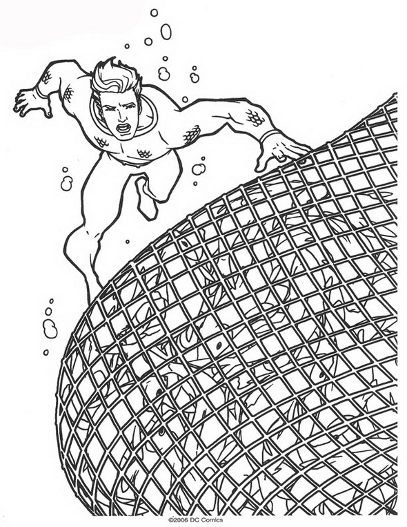 Aquaman en pleine action sous les flots tumultueux