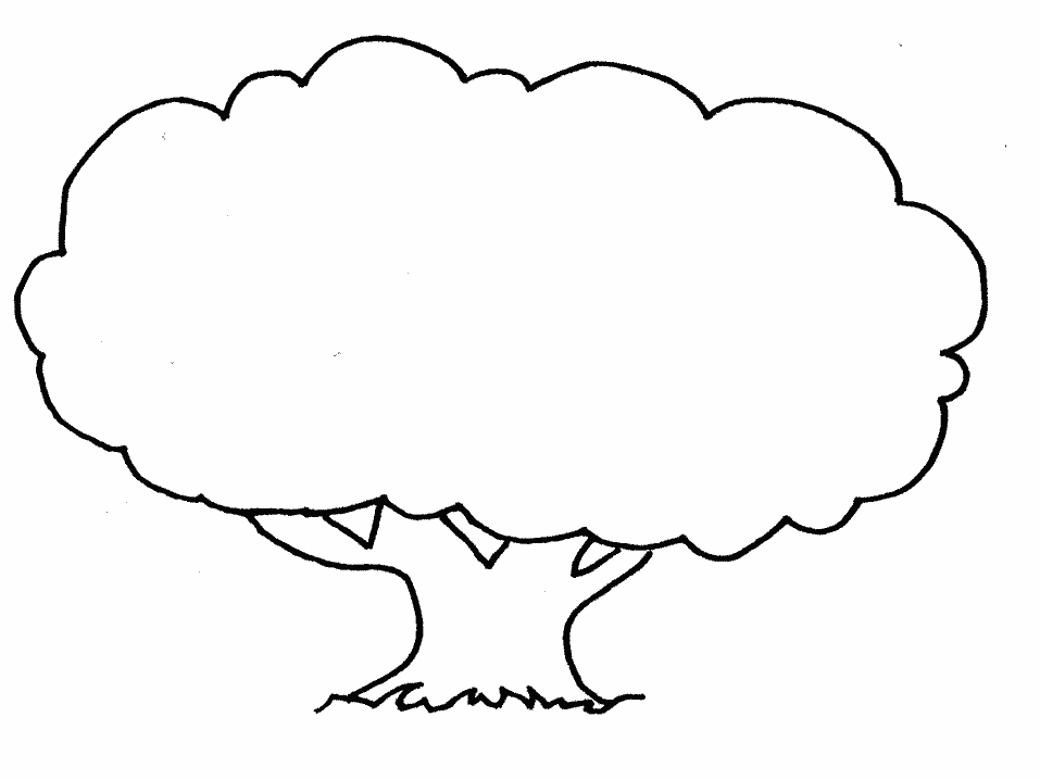 Coloriage d'un arbre majestueux sous un ciel nuageux Coloriage d'un arbre majestueux sous un ciel nuageux
