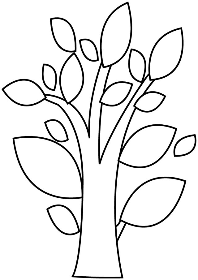 Coloriage d'un arbre majestueux avec son feuillage luxuriant