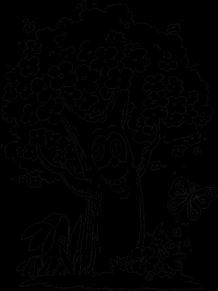 Coloriage d'un arbre majestueux sous un ciel dégagé Coloriage d'un arbre majestueux sous un ciel dégagé