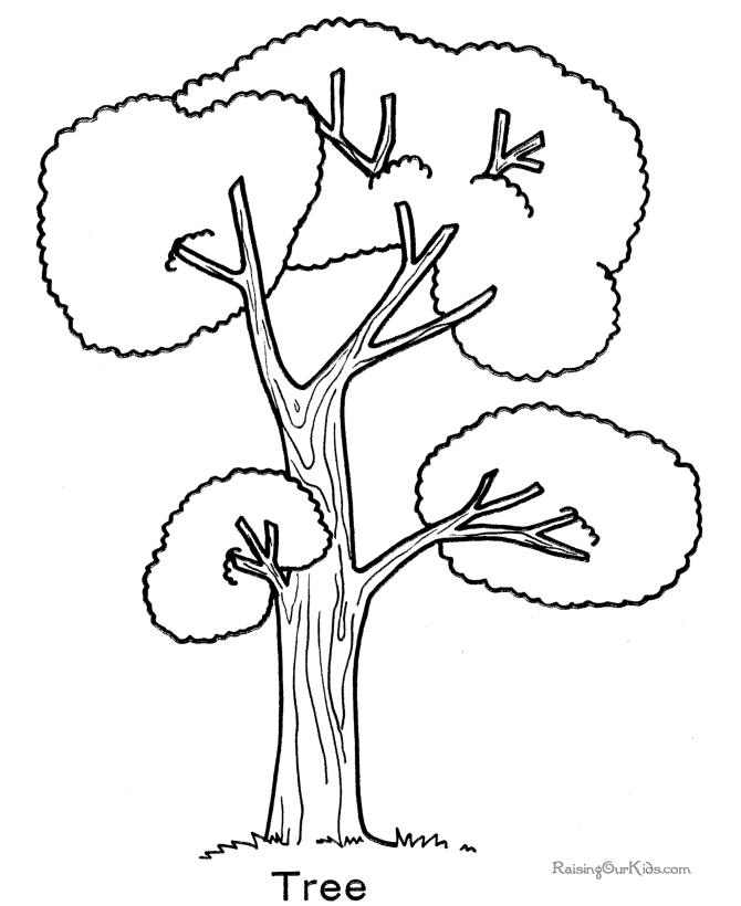 Coloriage d'un arbre majestueux dans un paysage serein Coloriage d'un arbre majestueux dans un paysage serein