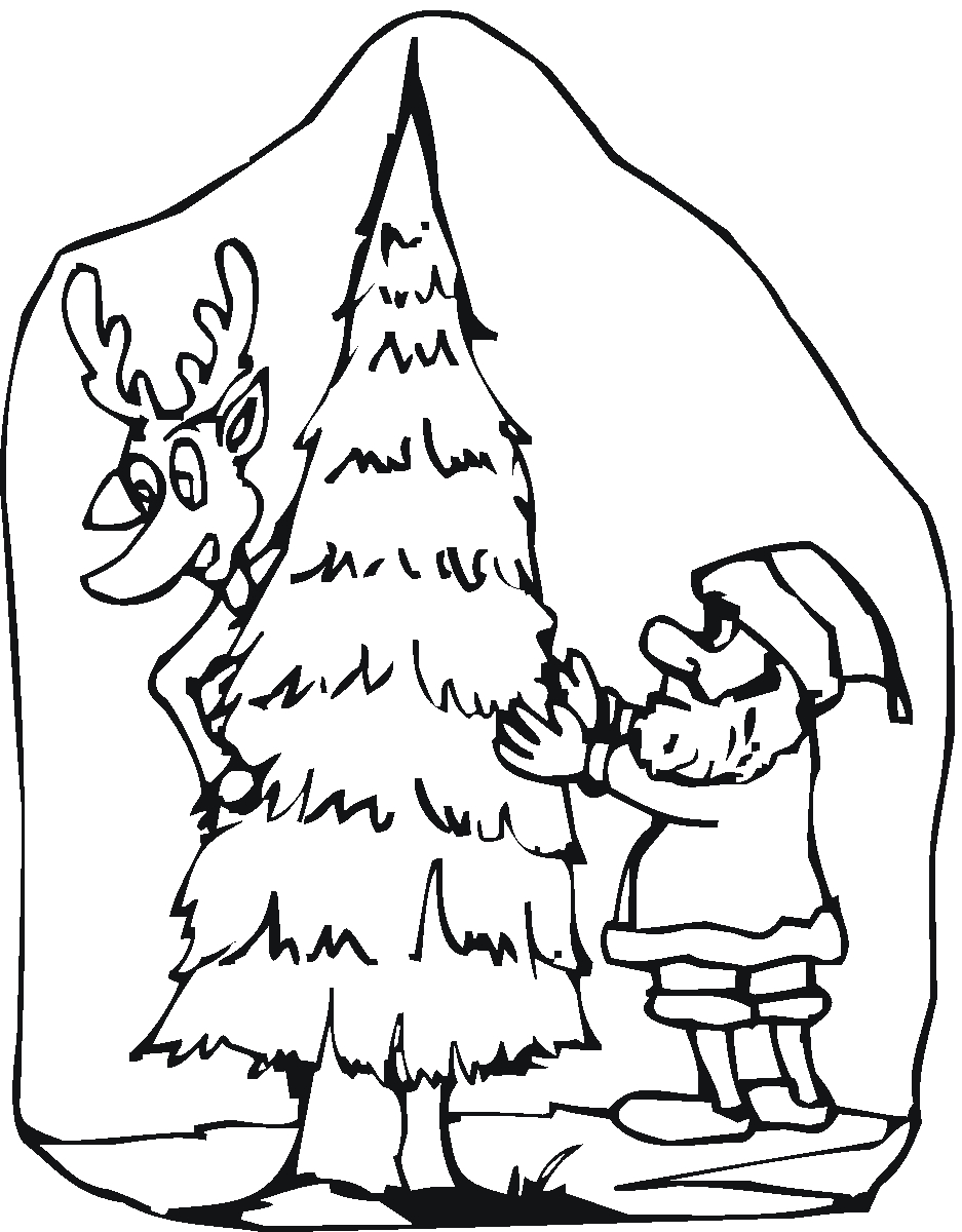 Coloriage d'un arbre majestueux dans un paysage naturel