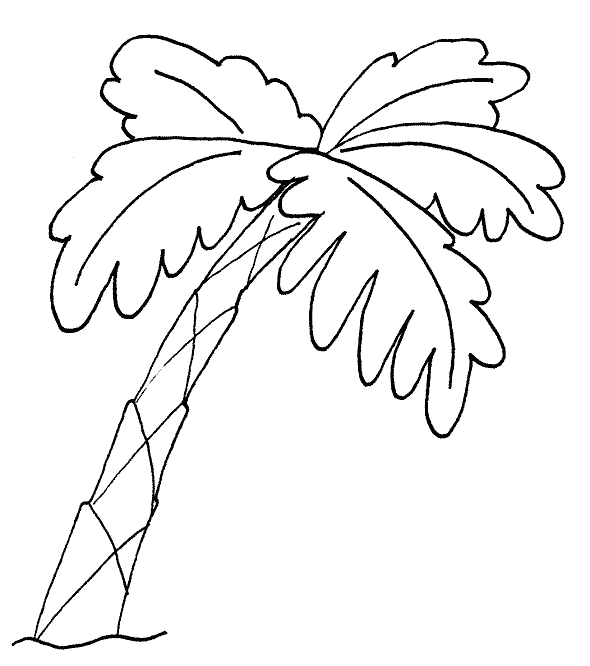 Coloriage d'un arbre majestueux avec un ciel nuageux en arrière-plan
