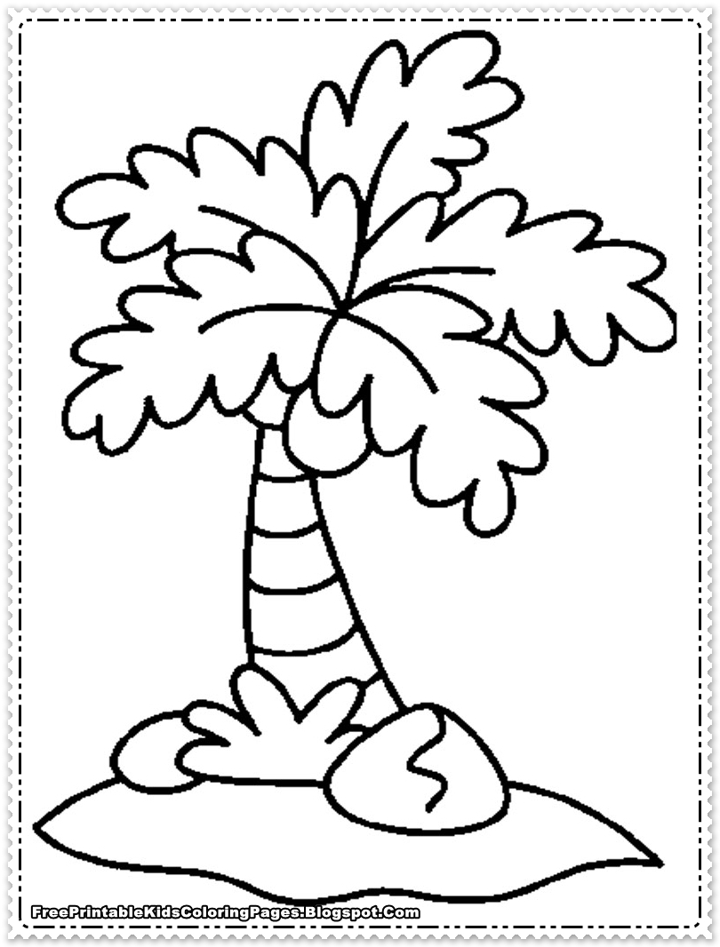 Coloriage d'un arbre majestueux dans un paysage naturel