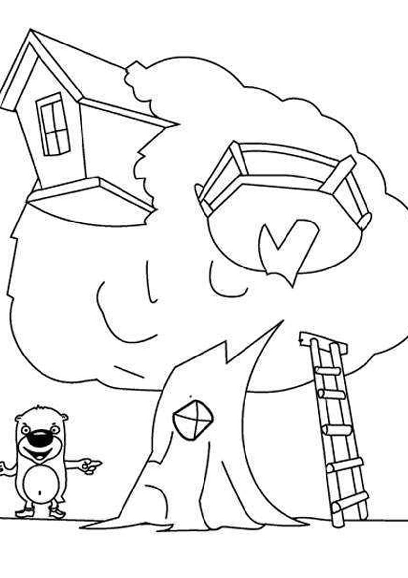 Coloriage d’un arbre majestueux avec des détails naturels