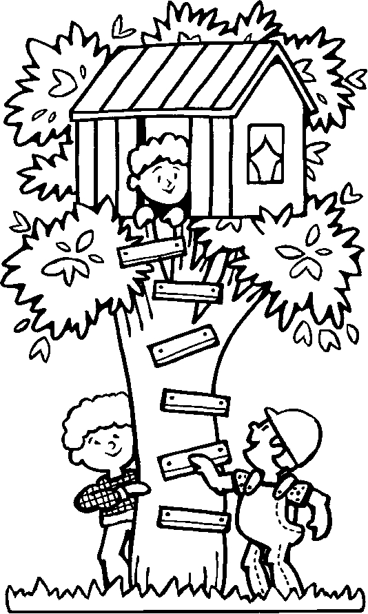 Coloriage d'un arbre majestueux dans un paysage apaisant
