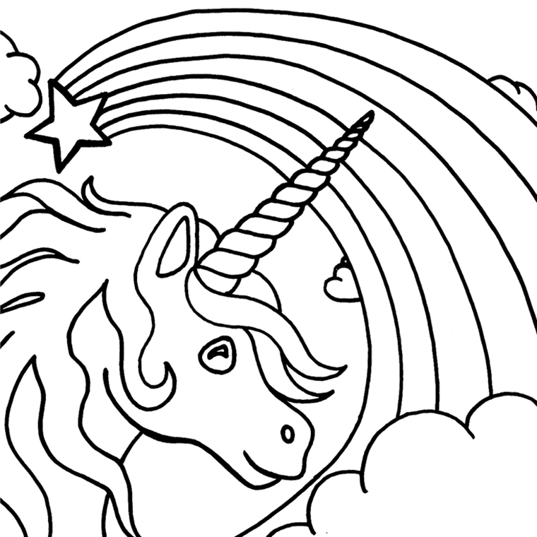 Coloriage d'un arc-en-ciel vibrant au-dessus d'un paysage