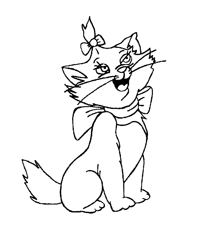 Coloriage des Aristochats avec Thomas et ses amis dans une scène joyeuse