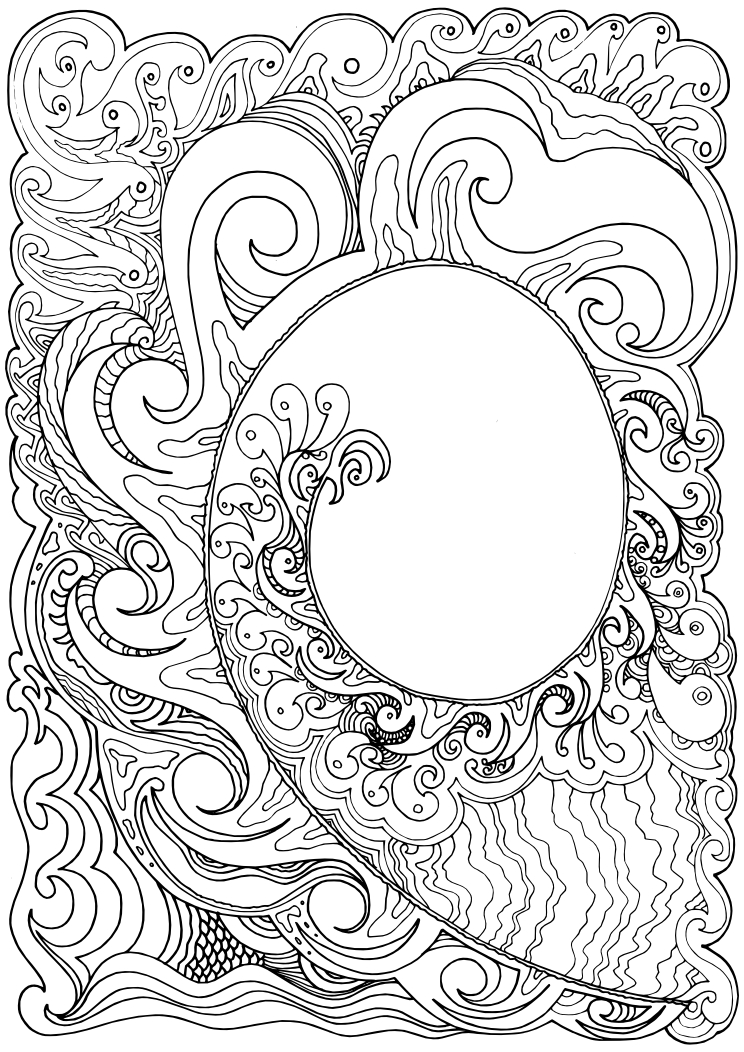 Coloriage d'un mandala floral avec motifs géométriques Coloriage d'un mandala floral avec motifs géométriques