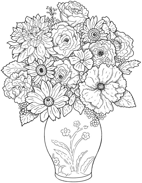 Un coloriage d'art thérapie représentant des motifs floraux entrelacés Un coloriage d'art thérapie représentant des motifs floraux entrelacés