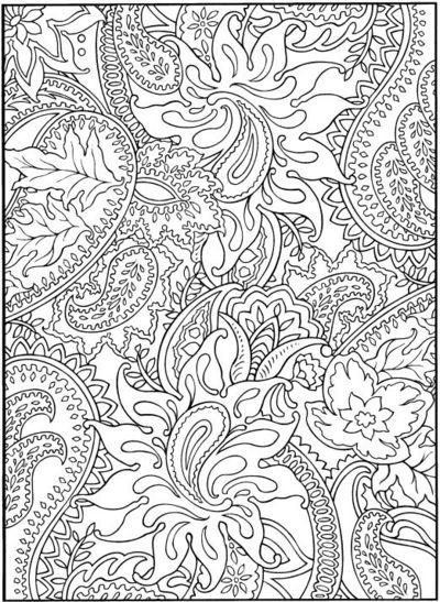 Un coloriage d'art-thérapie représentant une scène florale complexe Un coloriage d'art-thérapie représentant une scène florale complexe