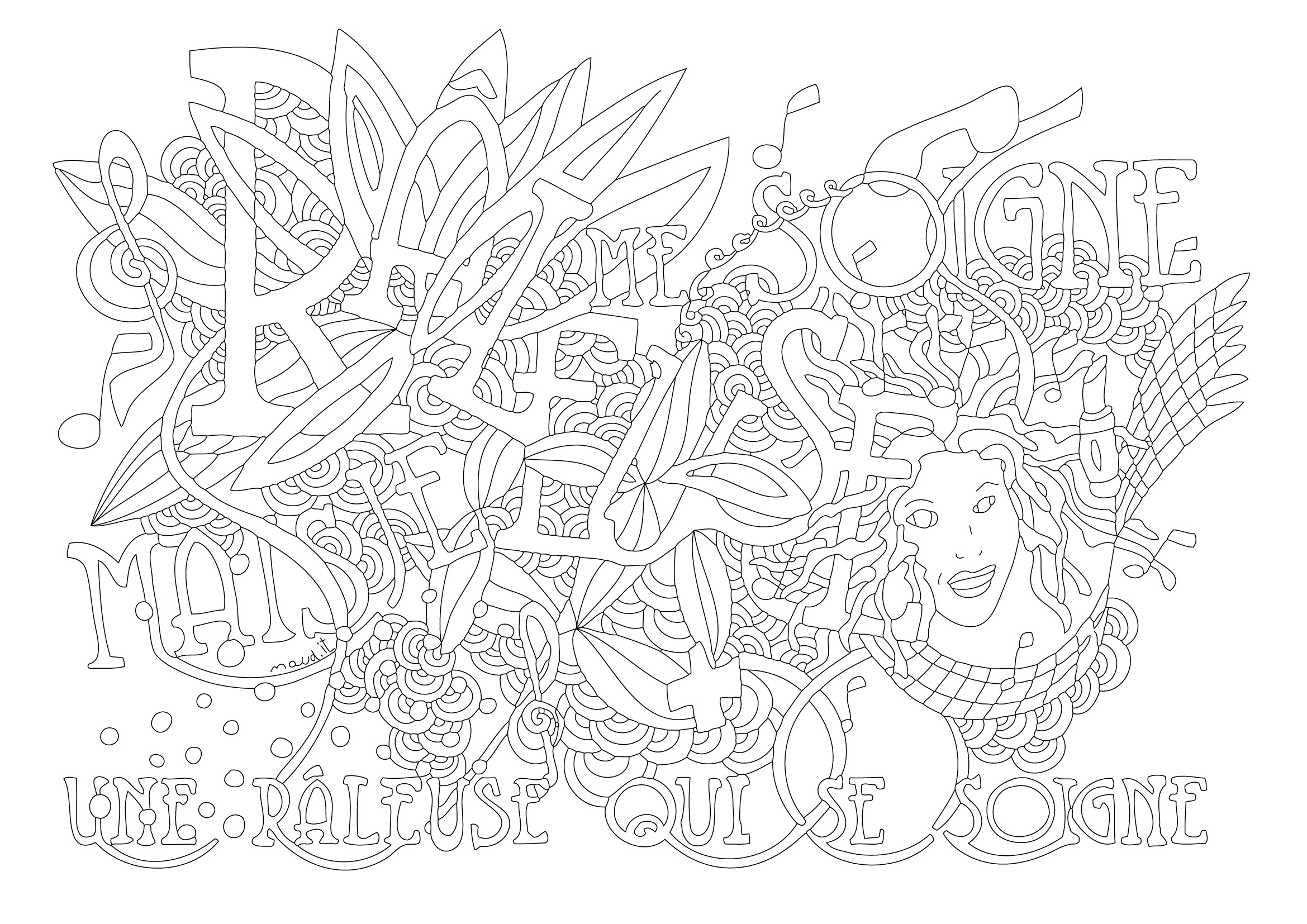 Un coloriage d'art thérapie avec motifs organiques et géométriques Un coloriage d'art thérapie avec motifs organiques et géométriques