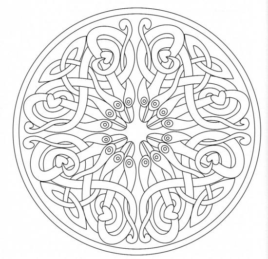 Coloriage d'une scène florale avec des motifs géométriques Coloriage d'une scène florale avec des motifs géométriques