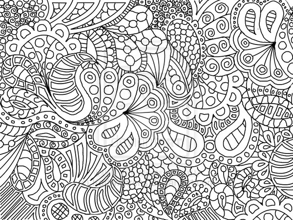 Coloriage d'un motif floral complexe avec des formes géométriques Coloriage d'un motif floral complexe avec des formes géométriques