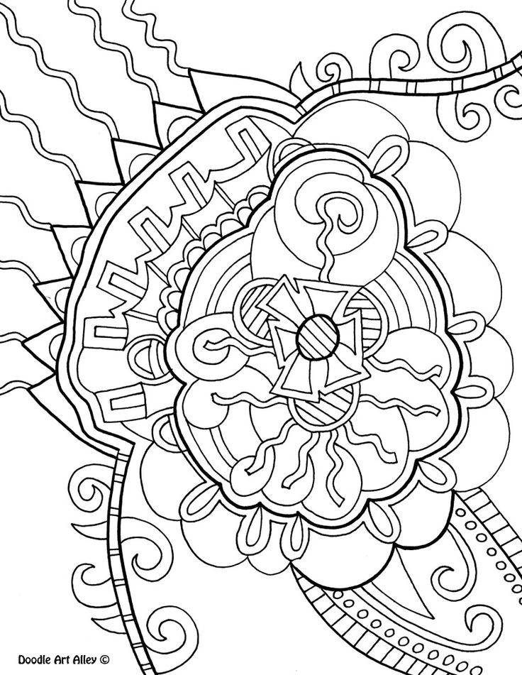 Coloriage d'une scène florale avec motifs géométriques Coloriage d'une scène florale avec motifs géométriques