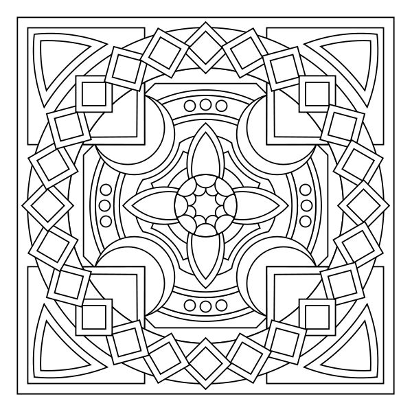 Un coloriage d'art-thérapie représentant une nature florale et fantastique Un coloriage d'art-thérapie représentant une nature florale et fantastique
