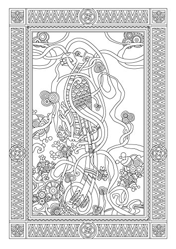 Fleur élégante entourée de motifs géométriques et organiques Fleur élégante entourée de motifs géométriques et organiques