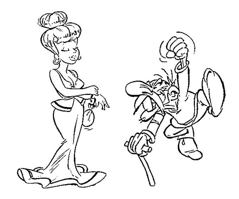 Asterix et Obelix en pleine aventure au village gaulois