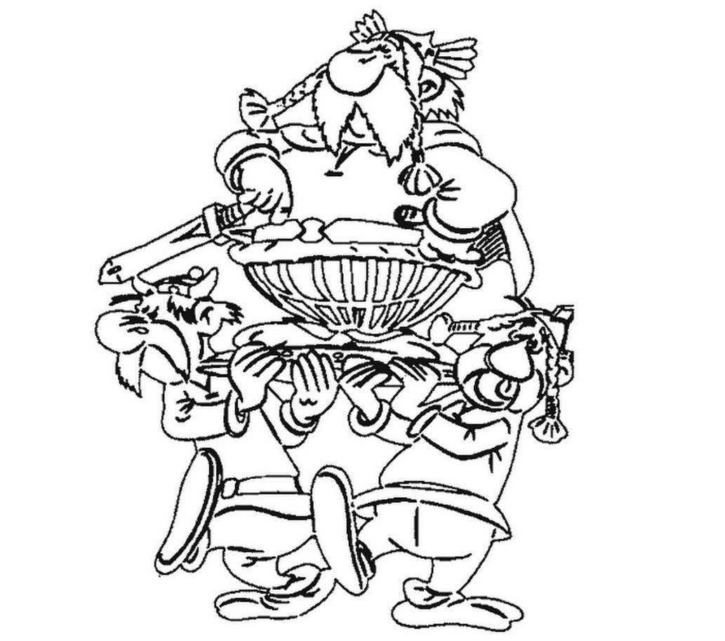Asterix et Obelix en pleine aventure dans la forêt