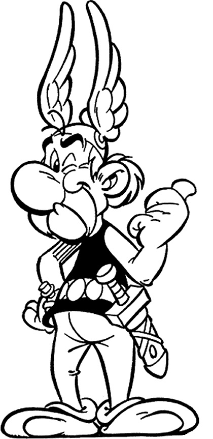 Asterix et Obelix se battent avec des Romains au village
