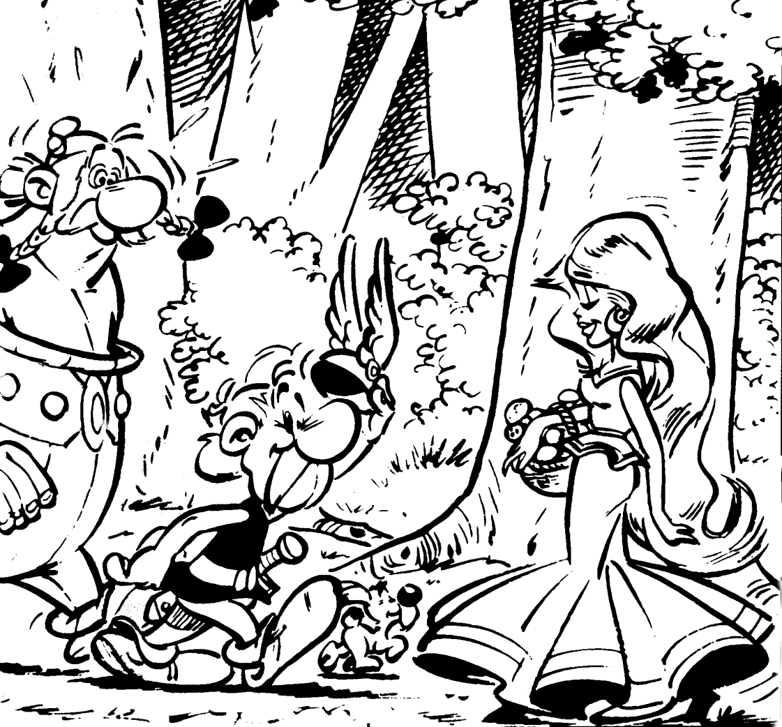 Asterix et Obelix en pleine aventure au village gaulois