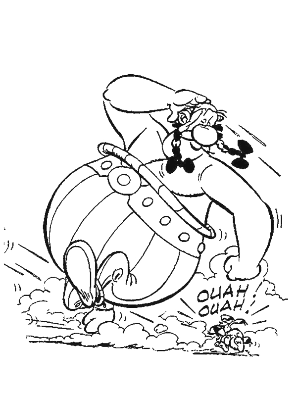 Asterix et Obelix en pleine aventure dans un décor gaulois