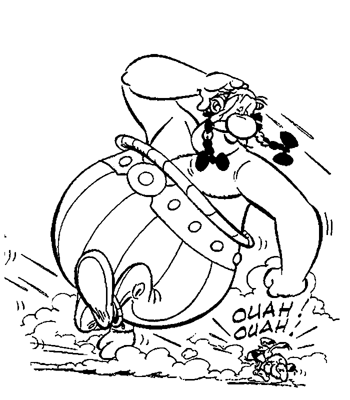 Asterix et Obelix admirant la nature en pleine aventure