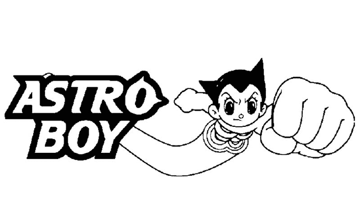 Astroboy en pleine action dans un monde futuriste