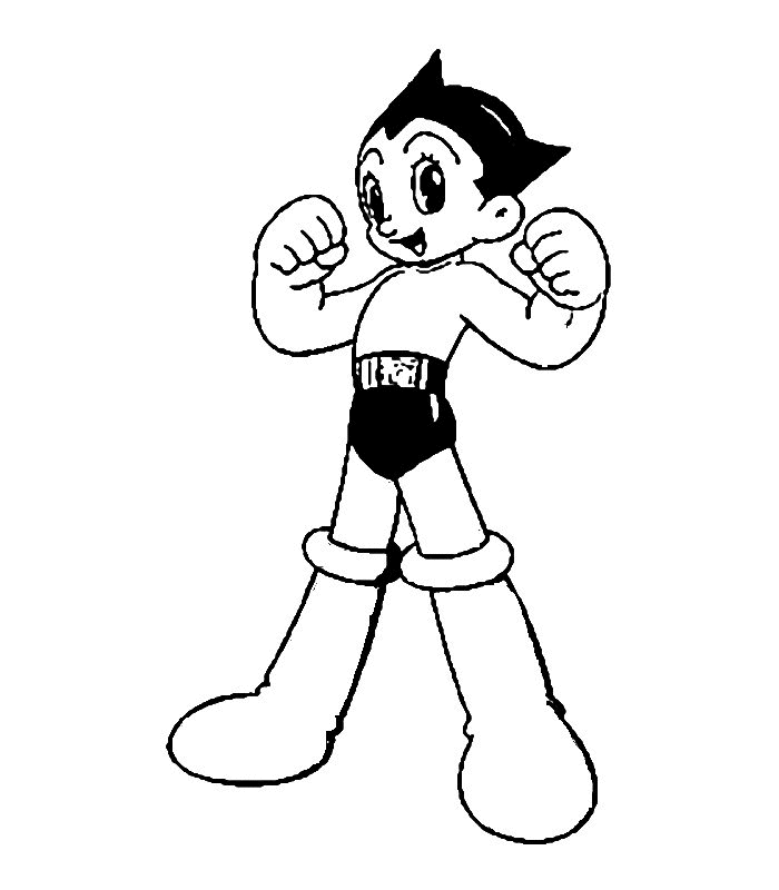Astroboy en action dans son univers futuriste