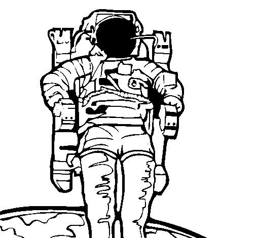 Un astronaute flottant dans l'espace avec un fond étoilé