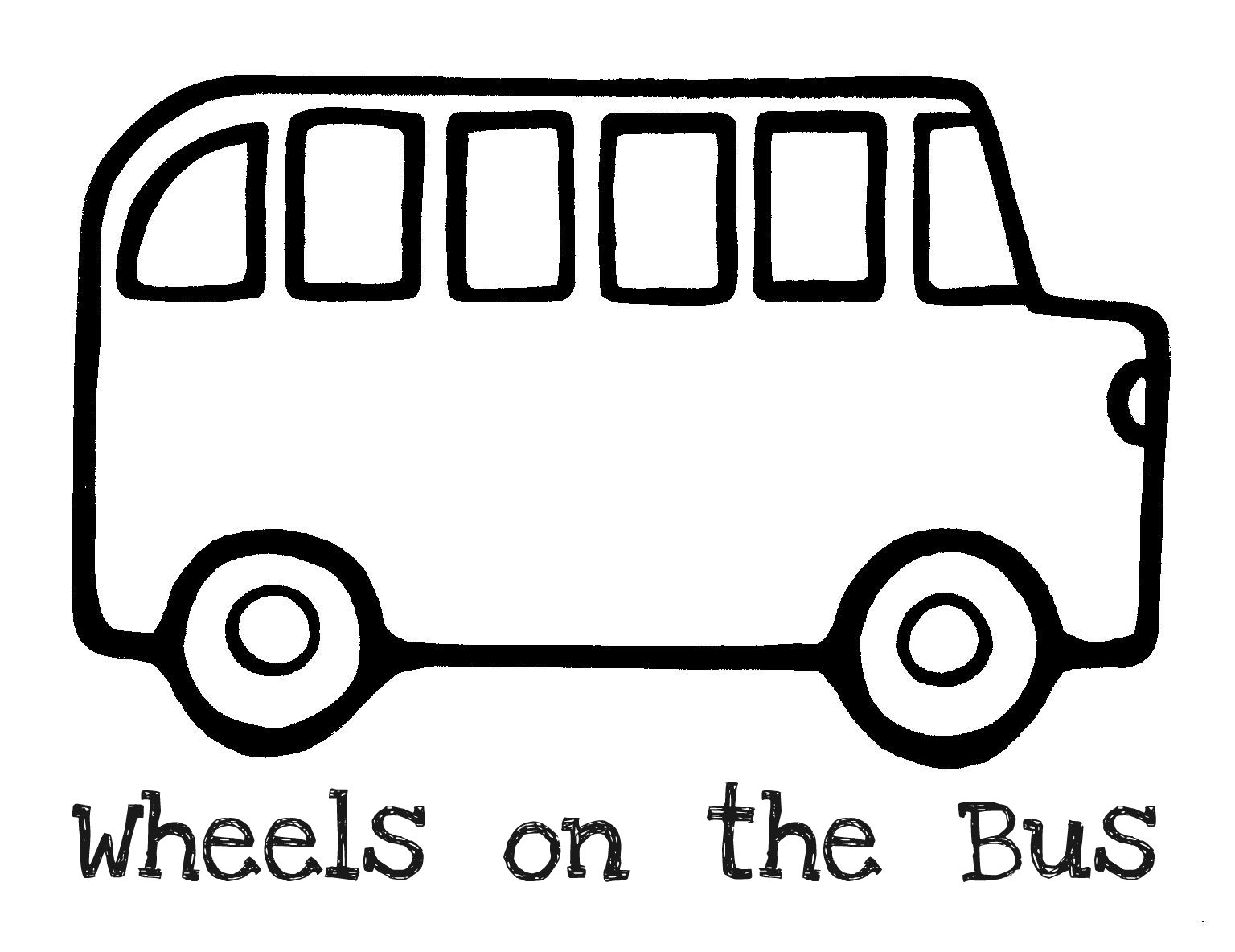 Coloriage d'un autobus en pleine route avec des arbres en arrière-plan