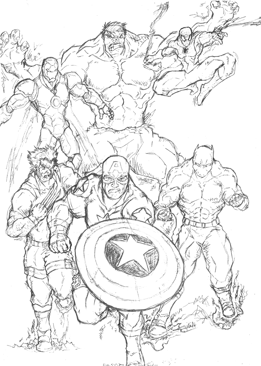 Les Avengers en pleine action face à un ennemi menaçant
