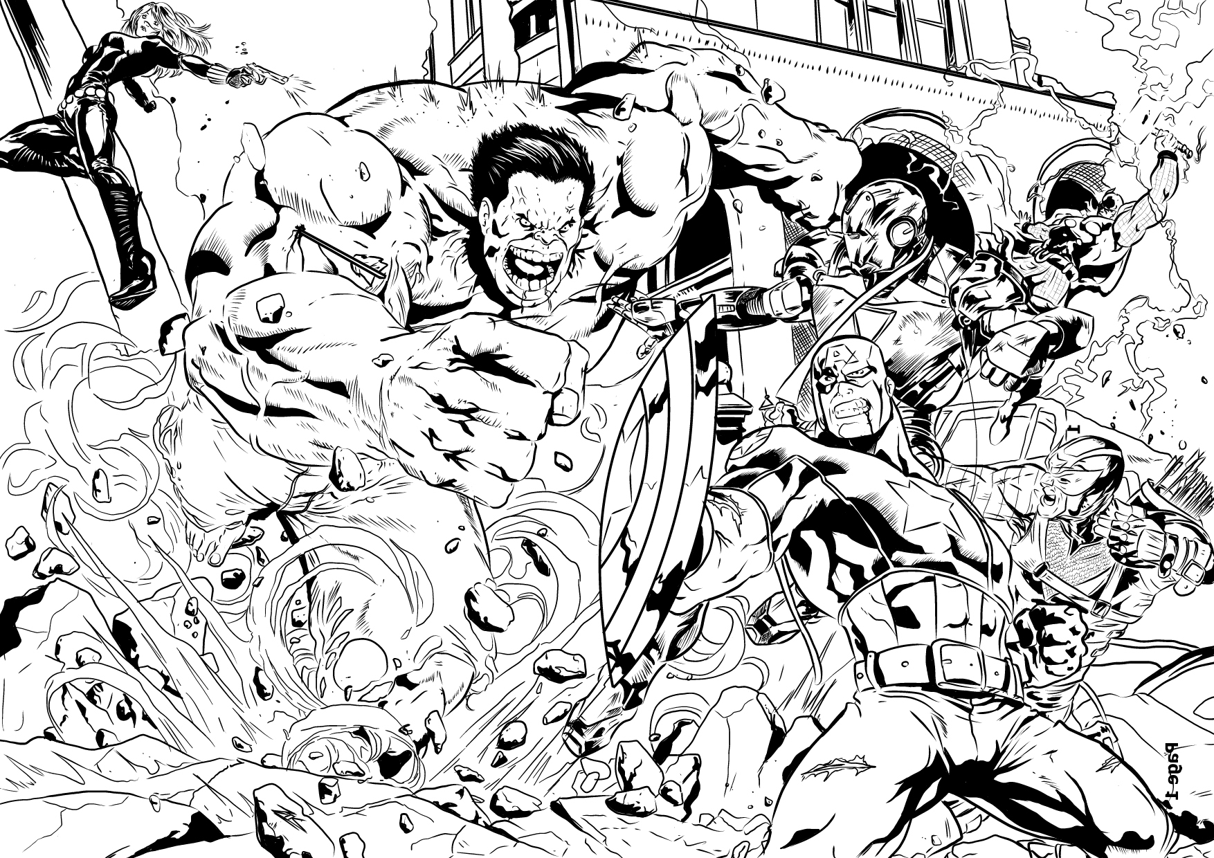 Les Avengers en pleine action dans un combat épique