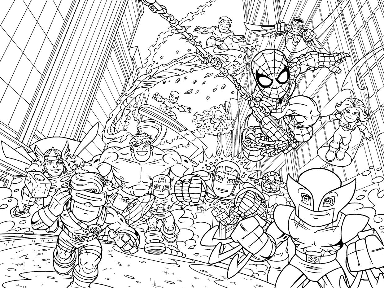 Les Avengers en pleine action contre un ennemi menaçant