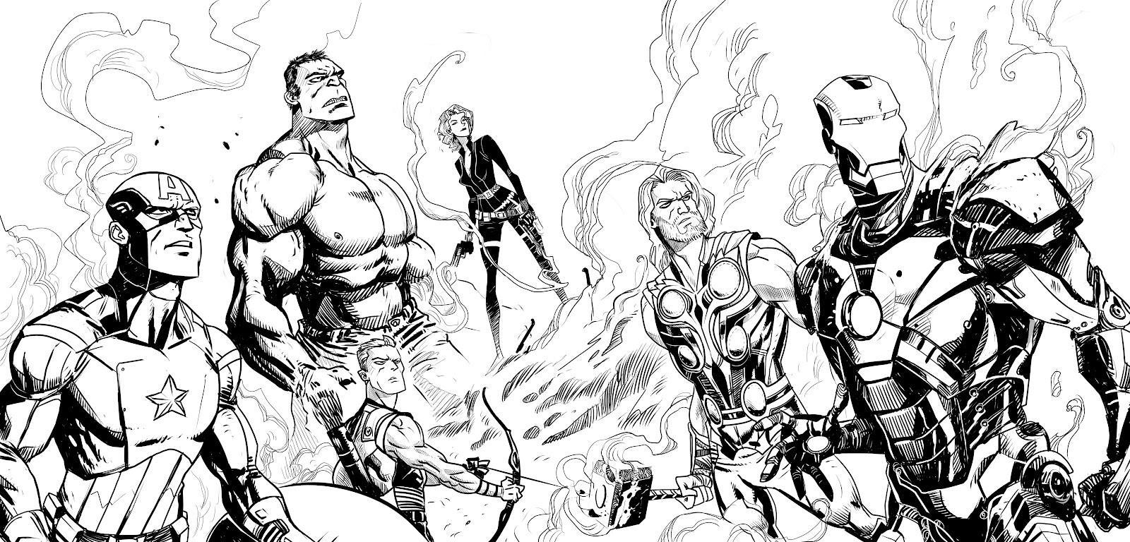 Les Avengers en pleine action face à une menace