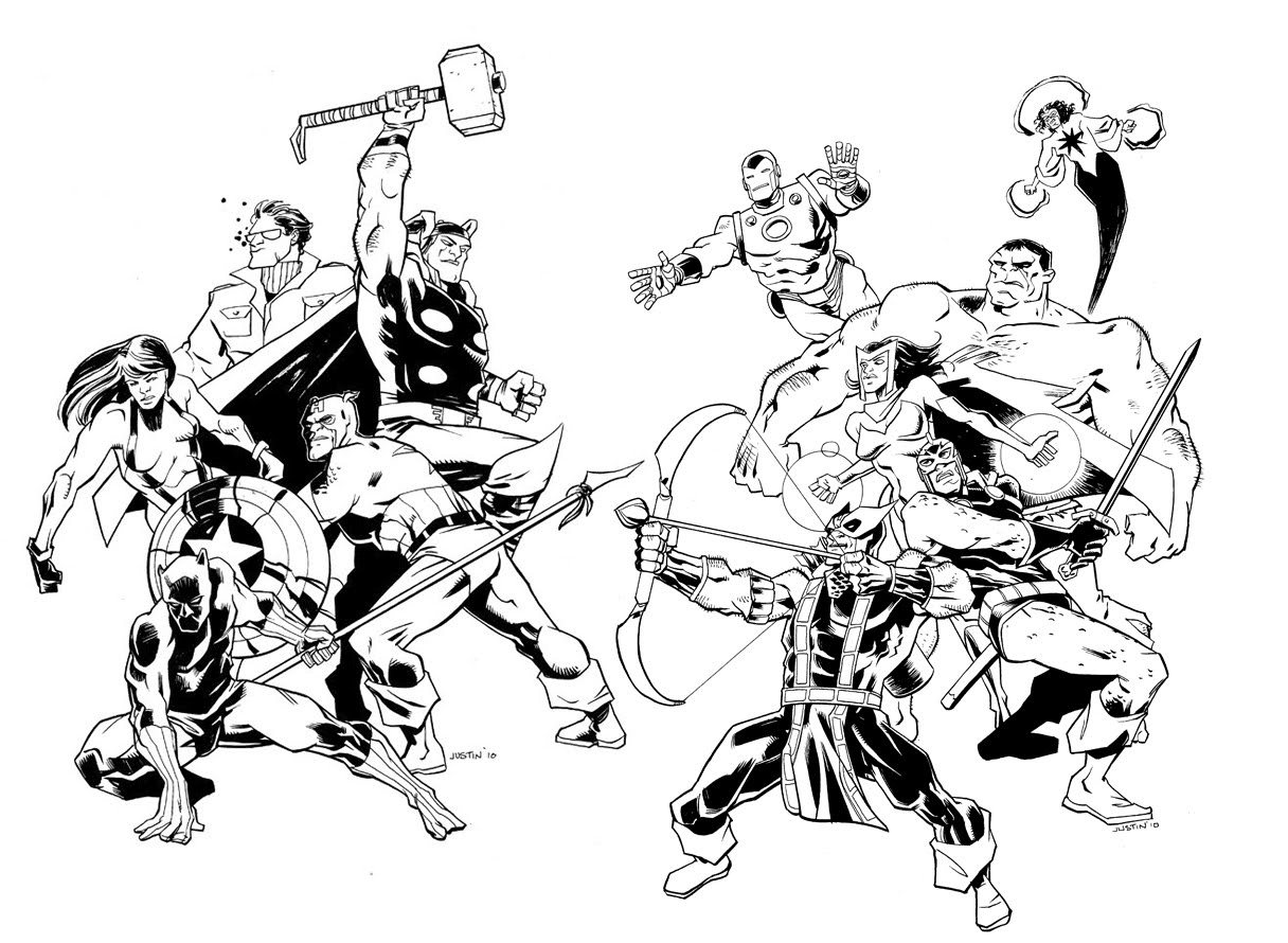 Les Avengers en pleine action contre un ennemi redoutable