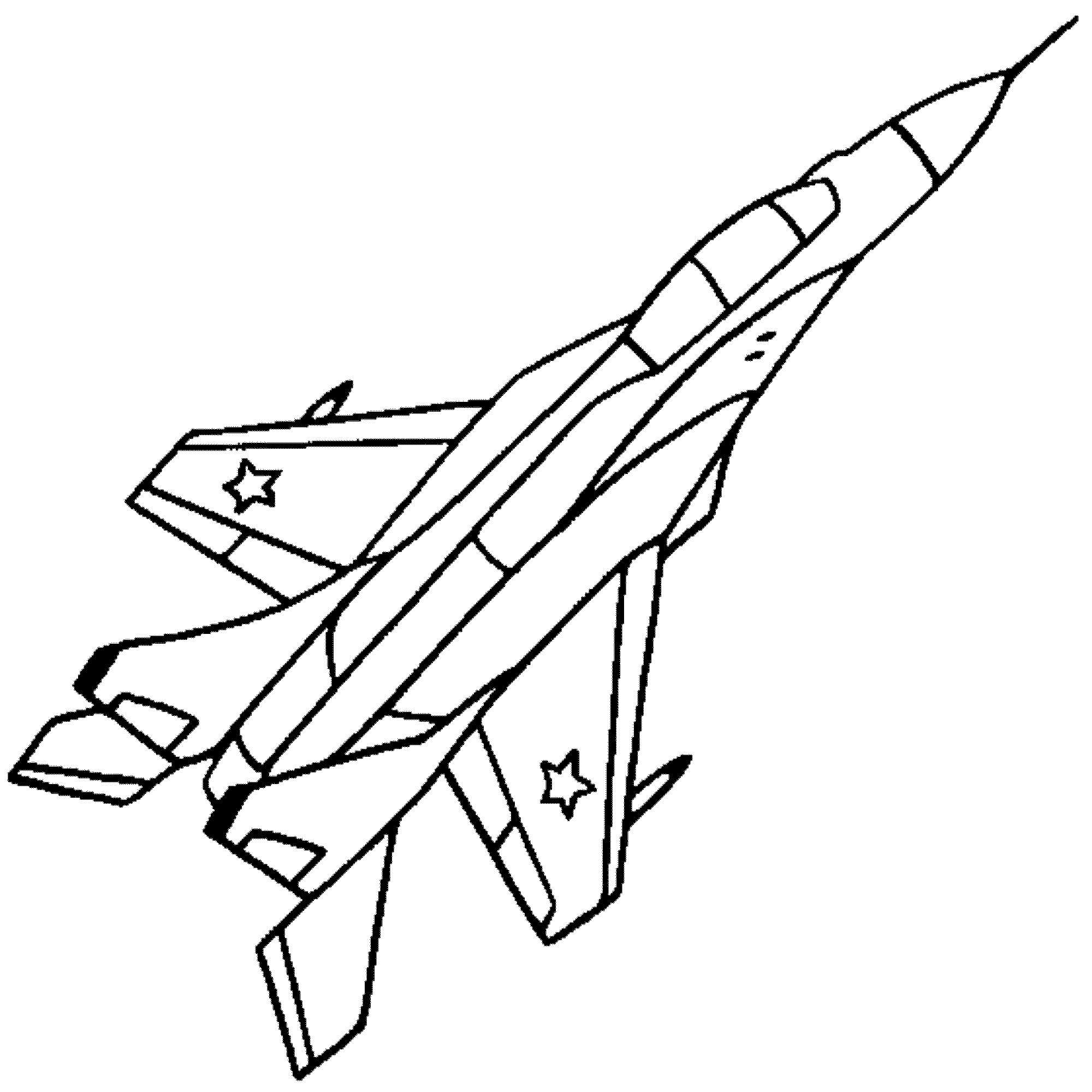 Coloriage Avion militaires 45745 à imprimer sur Web Coloriage