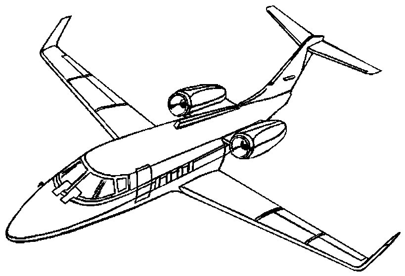 Un avion survolant un paysage nuageux