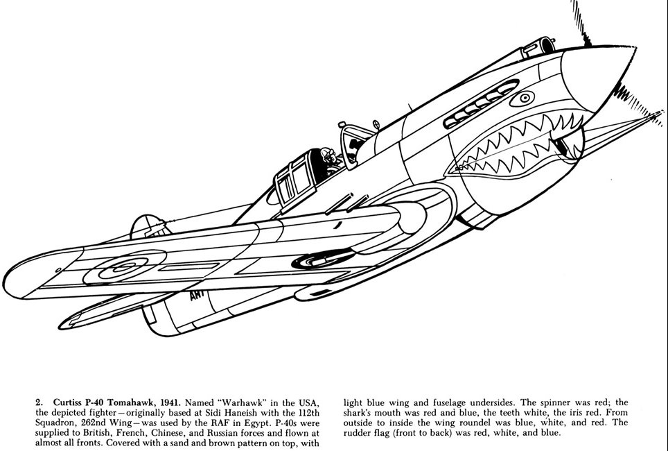 Coloriage d'un avion survolant un paysage nuageux