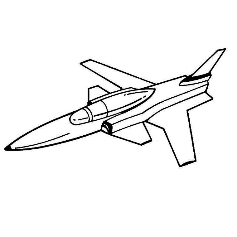 Coloriage d'un avion en plein vol au-dessus des nuages