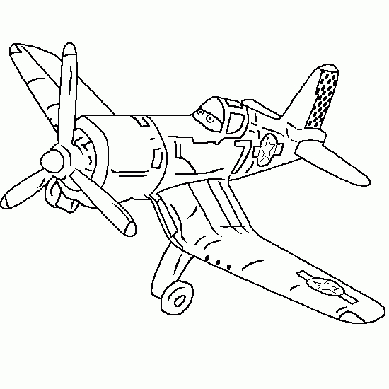 Coloriage d'un avion survolant un paysage nuageux