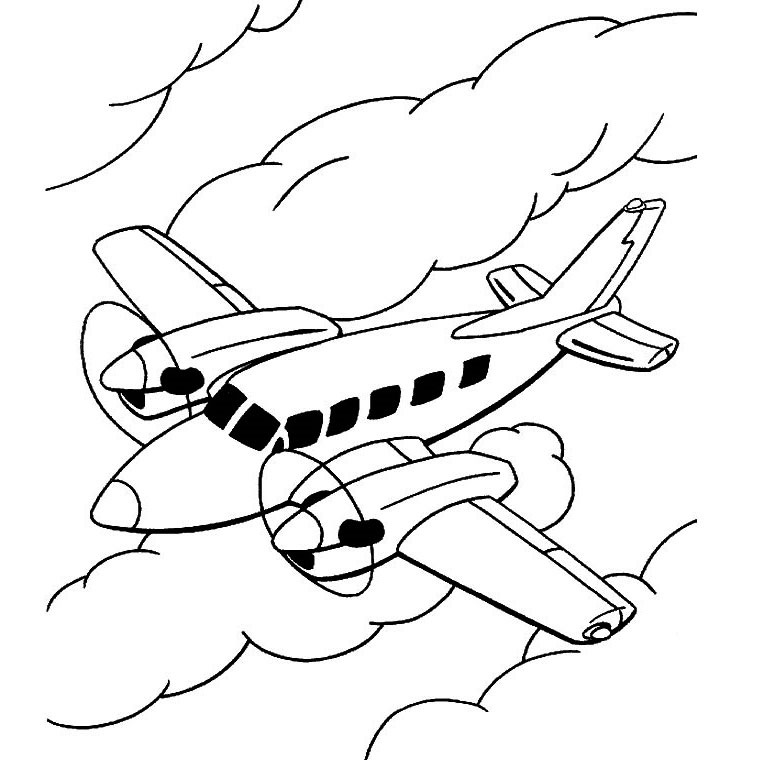 Avion en vol au-dessus d'un paysage nuageux